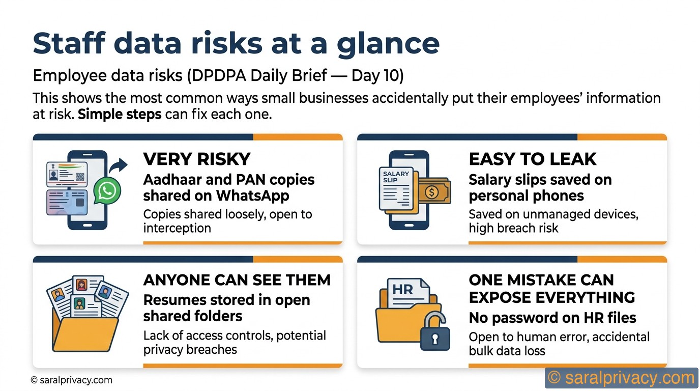 Staff data risks at a glance — DPDPA infographic