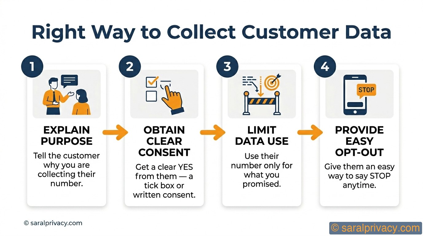Right Way to Collect Customer Data — DPDPA infographic