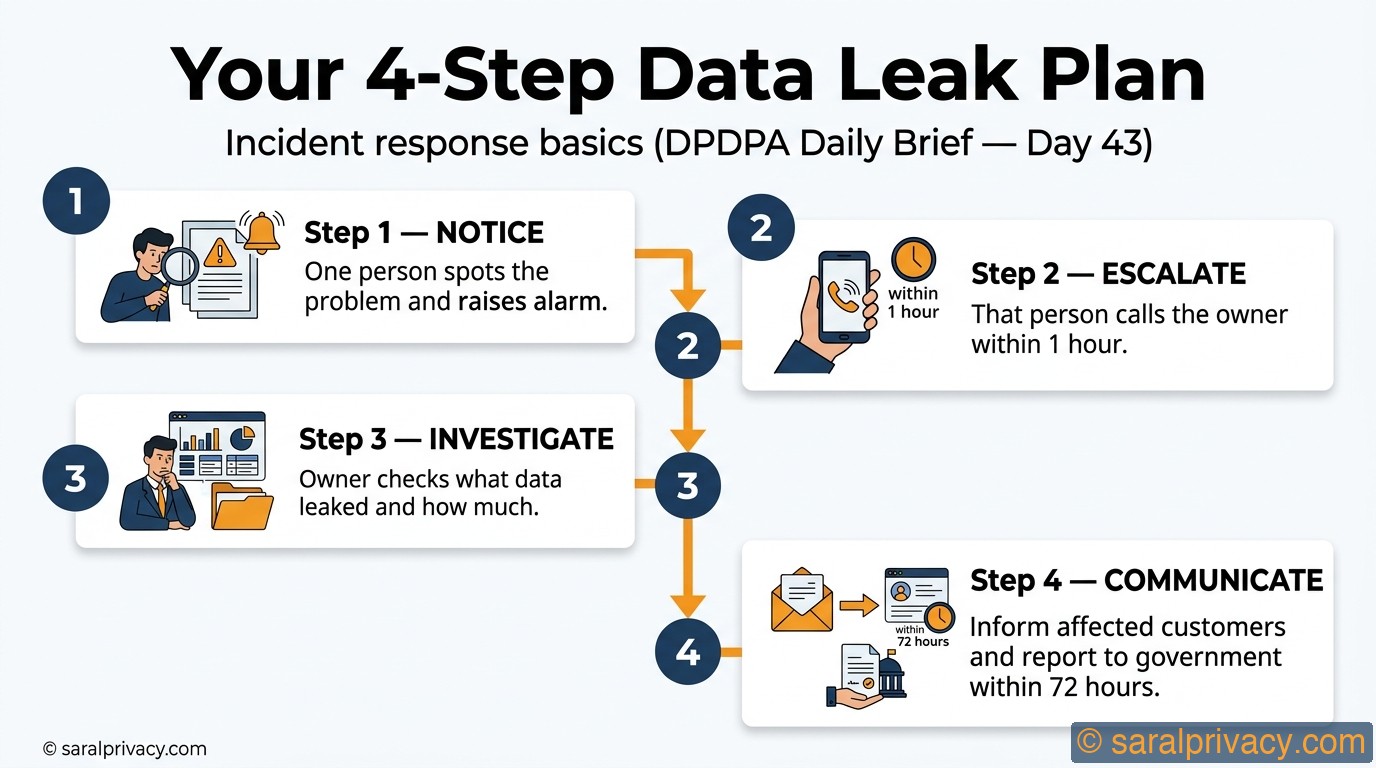 Your 4-Step Data Leak Plan — DPDPA infographic