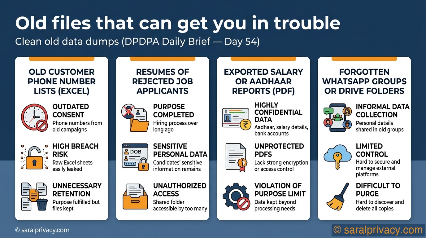 Old files that can get you in trouble — DPDPA infographic