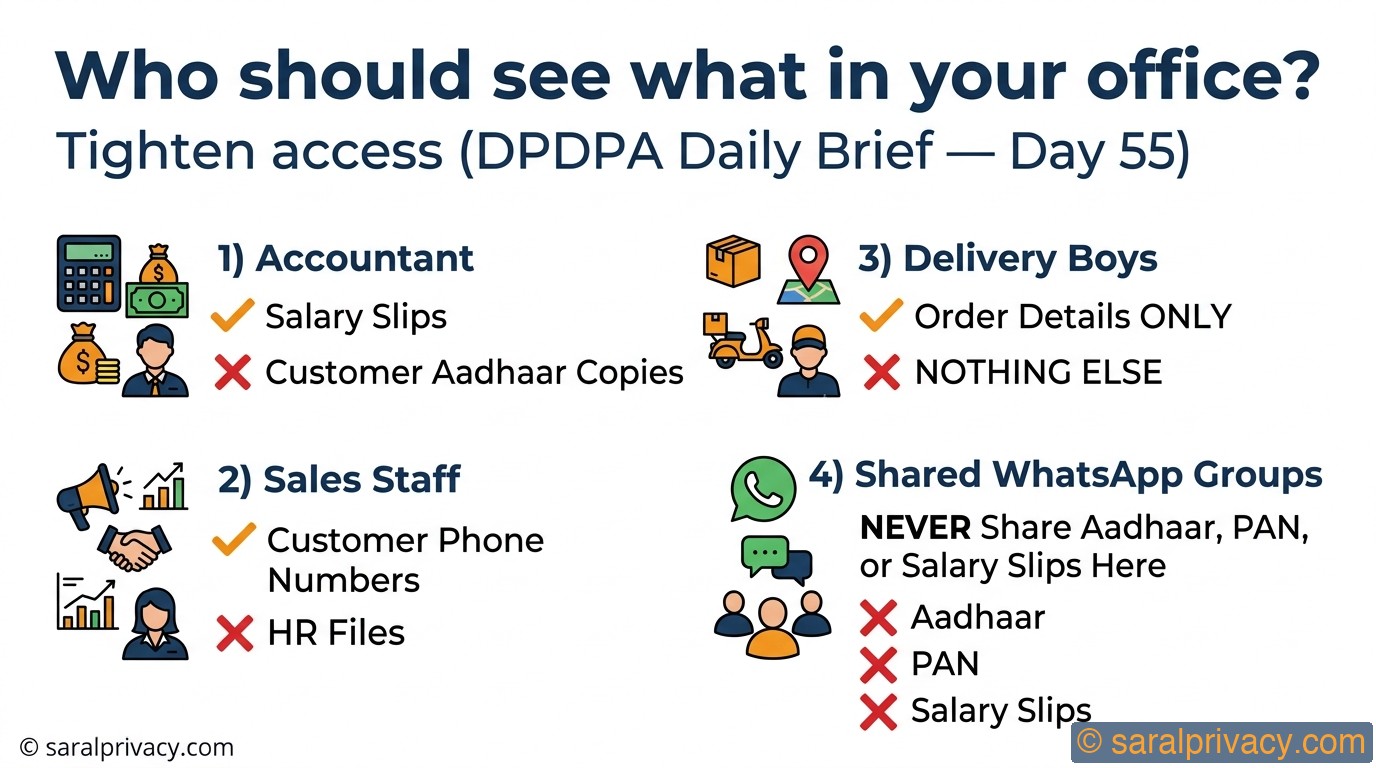 Who should see what in your office? — DPDPA infographic