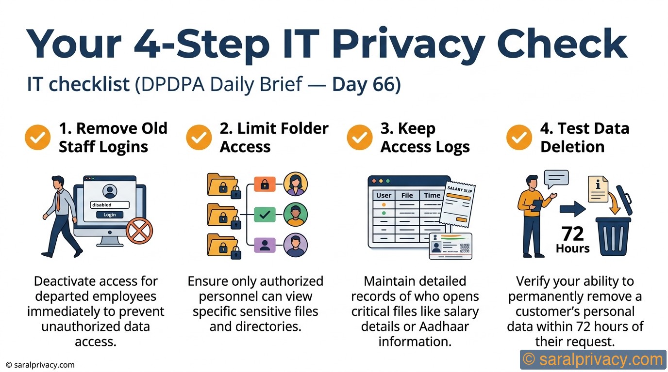 Your 4-Step IT Privacy Check — DPDPA infographic