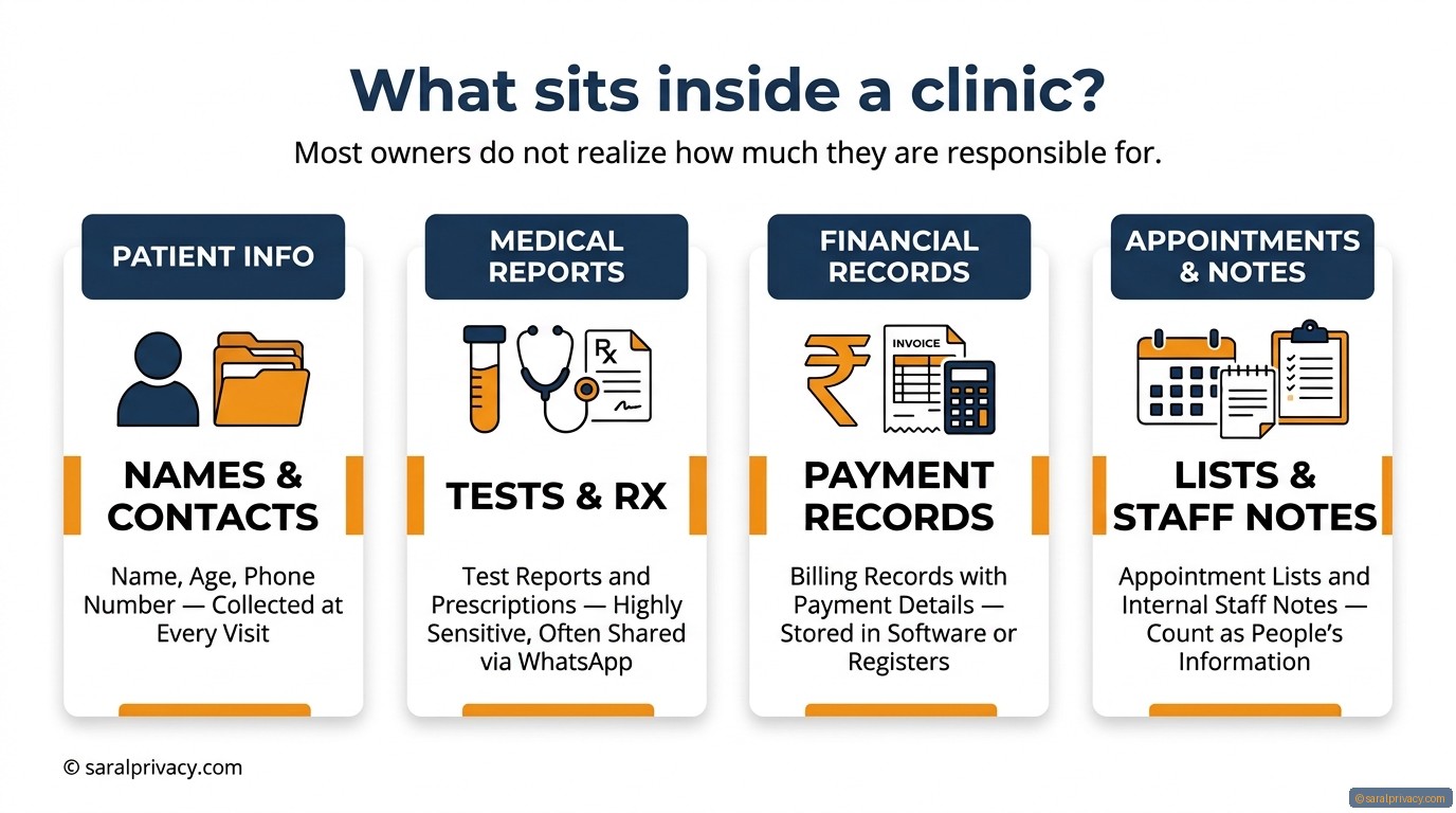 What sits inside a clinic? — DPDPA infographic